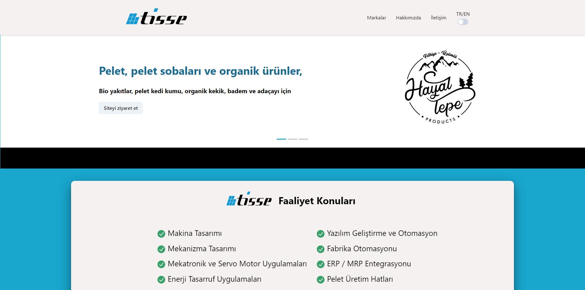 Tisse Website project screenshot